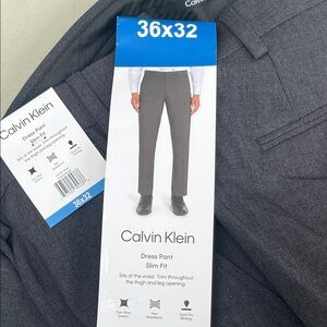 Calvin Klein Charcoal Slim Fit Pants men’s 36x32 NWT